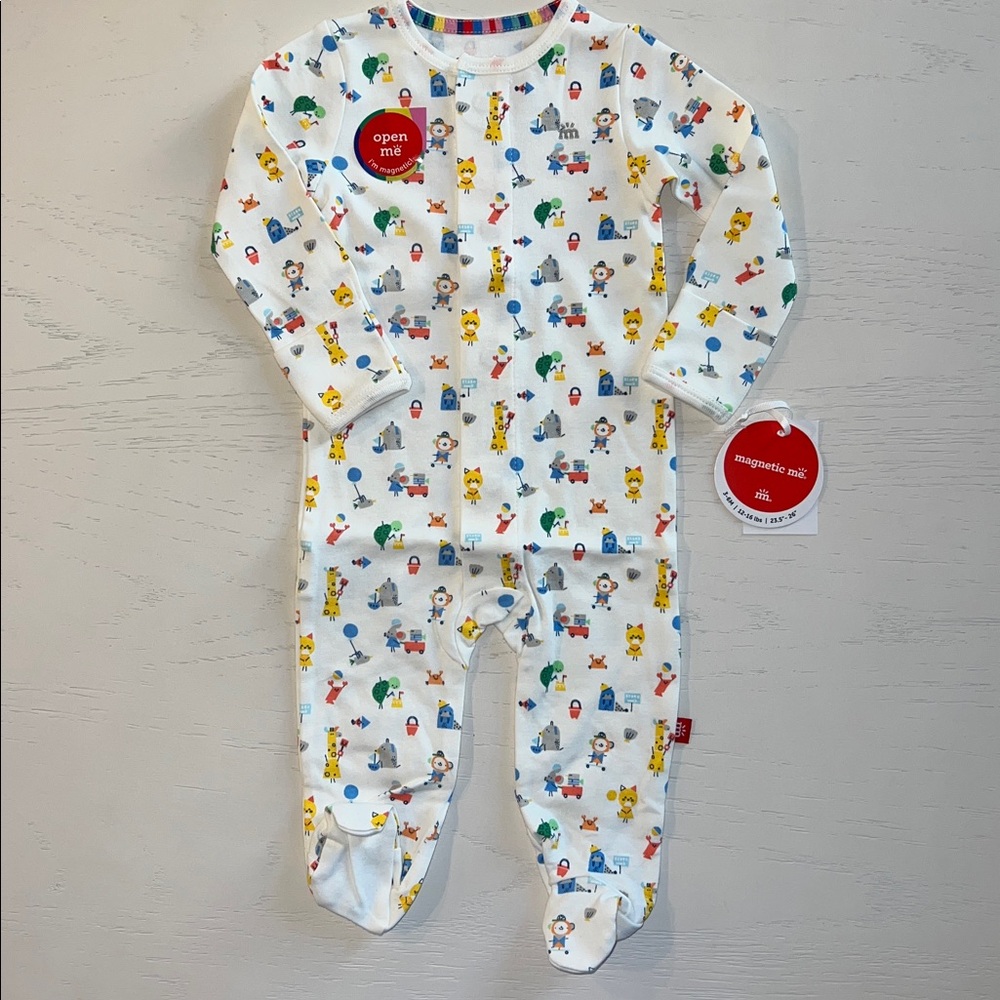 Magnetic Me Seaside Sand Squad Organic Cotton Footie 6-9 9-12 12-18 months